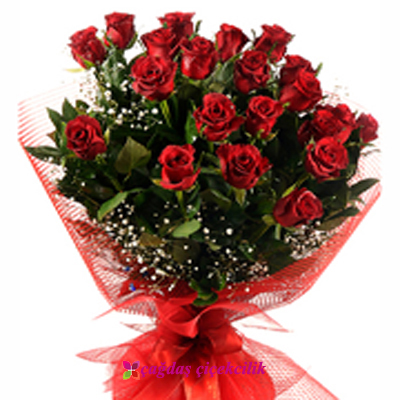 24 Kırmızı Gül Buketi